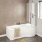 Cruze P Shaped Shower Bath - 1700mm Inc. Screen with Rail + Panel  Profile Large Image
