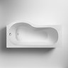 Cruze P Shaped Shower Bath - 1700mm with Screen + Panel