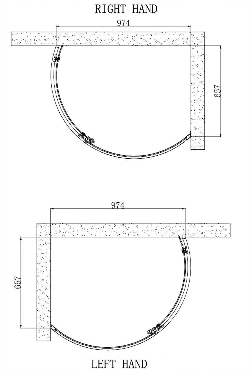 Cruze P-Shaped Sliding Bath Screen
