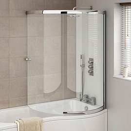 Cruze P-Shaped Sliding Bath Screen Large Image
