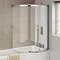 Cruze P-Shaped Sliding Bath Screen Large Image