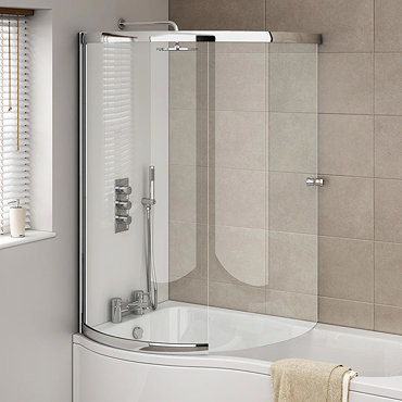 Cruze P-Shaped Sliding Bath Screen  Profile Large Image