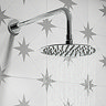 Cruze Round 200mm Chrome Fixed Shower Head + Wall Mounted Arm Large Image