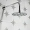Cruze Round 200mm Chrome Fixed Shower Head + Wall Mounted Arm Large Image