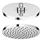 Cruze Round Concealed Dual Thermostatic Shower Valve with 200mm Head + Round Curved Arm Profile Lar