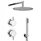 Cruze Round Concealed Individual Diverter + Thermostatic Control Valve with Handset + 300mm Shower Head Profile Large Image