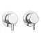 Cruze Round Concealed Individual Diverter + Thermostatic Control Valve with Handset + 300mm Shower Head Feature Large Image