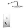 Cruze Round Concealed Push-Button Valve + Rainfall Shower Head  Profile Large Image