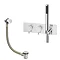Cruze Round Concealed Thermostatic Shower Valve w. Handset + Freeflow Bath Filler  In Bathroom Large
