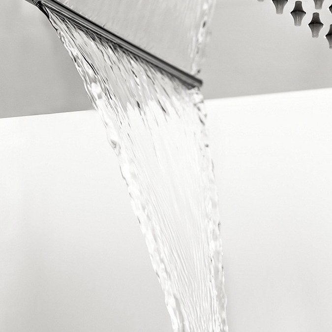 Cruze Round Flat Dual Fixed Shower Head (Waterfall + Rainfall) Feature Large Image