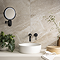 Cruze Round Illuminated Wall Mounted Cosmetic Mirror - Matt Black