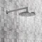 Cruze Round Shower Head with Wall Mounted 90 Degree Bend Arm - 200mm Large Image