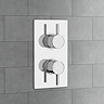 Cruze Round Thermostatic 3 Way Concealed Shower Valve with Diverter - Chrome