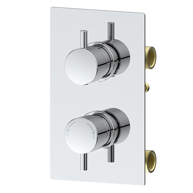 Cruze Round Thermostatic 3 Way Concealed Shower Valve with Diverter - Chrome