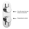 Cruze Round Thermostatic Shower Pack with Head + Handset (Oval Backplate) Chrome  Standard Large Image