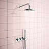 Cruze Round Wall Mounted Thermostatic Shower Valve with Handset  Standard Large Image
