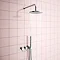 Cruze Round Wall Mounted Thermostatic Shower Valve with Handset  Standard Large Image