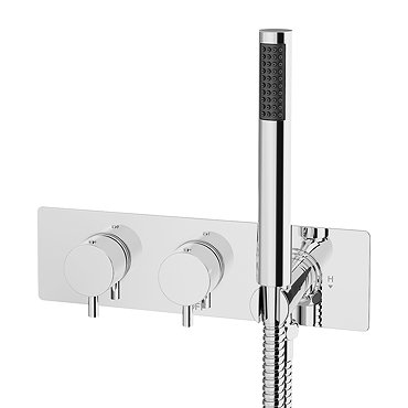 Cruze Round Wall Mounted Thermostatic Shower Valve with Handset  Profile Large Image