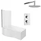 Cruze Shower Bath + Concealed 1 Outlet Shower Pack (1700 B Shaped with Screen + Panel) Large Image