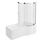 Cruze Shower Bath Enclosure - 1700mm P-Shaped inc. Screen + Panel (RH) Large Image