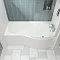 Cruze Shower Bath + Exposed Shower Pack (1700 B Shaped with Screen + Panel)  In Bathroom Large Image