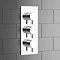 Cruze Shower Pack (Inc. 200mm Wall Mounted Head, 4 Body Jets, Outlet Elbow + Handset) In Bathroom L