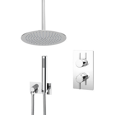 Cruze Shower Pack (Inc. 300mm Ceiling Mounted Head, Wall Outlet Elbow + Shower Handset)  Profile Lar