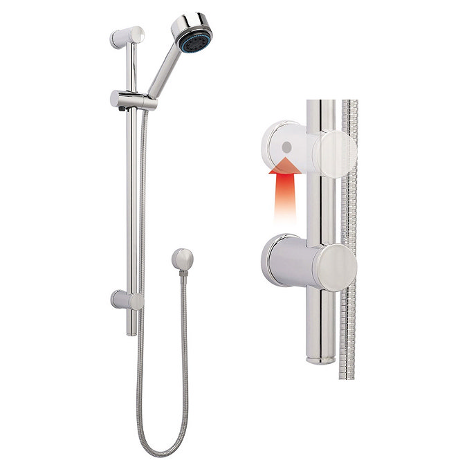 Cruze Shower Package Inc. Valve, Slider + Overflow Filler  In Bathroom Large Image