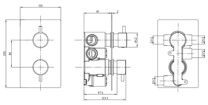 Cruze Shower Package Including Valve, Slider, and Overflow Filler