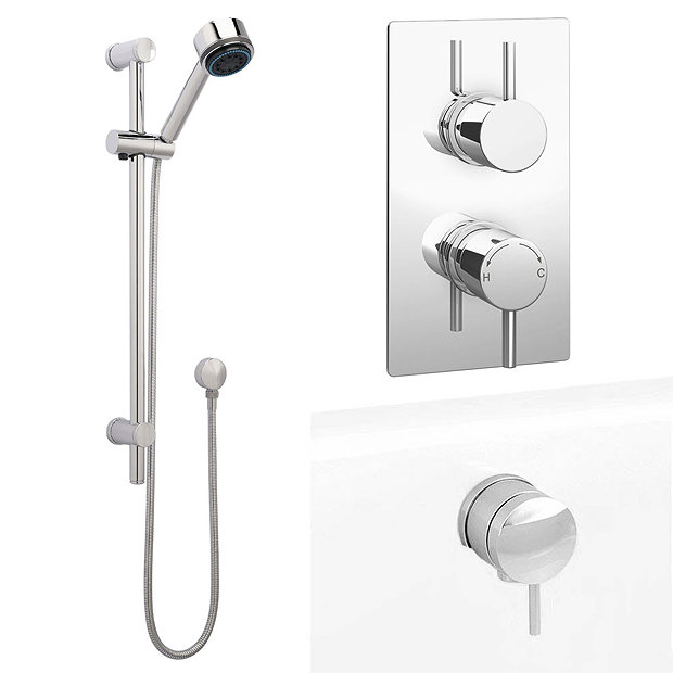 Cruze Shower Package Inc. Valve, Slider + Overflow Filler at Victorian
