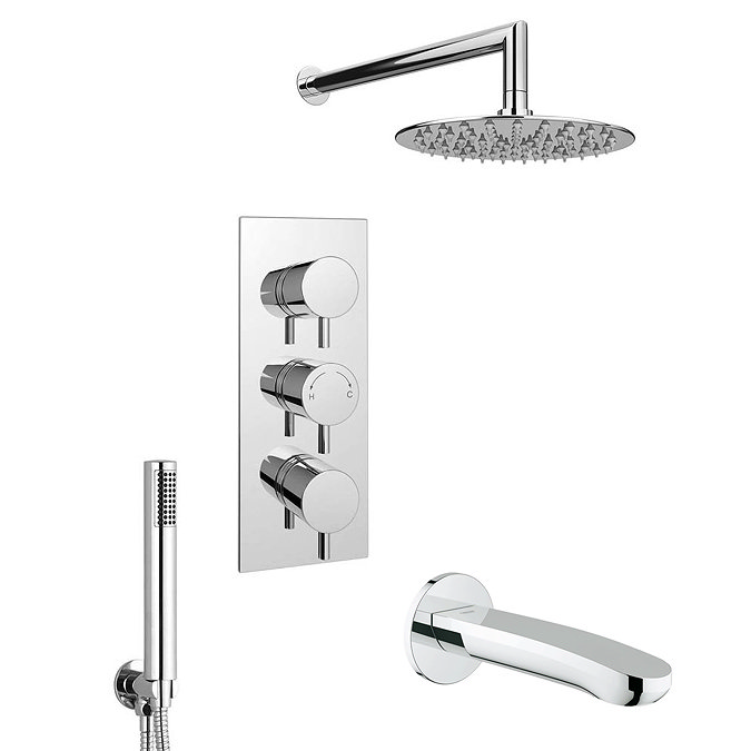 Cruze Shower Package - Rainfall Head, Handset & Bath Spout