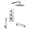 Cruze Shower Package - Rainfall Head, Handset & Bath Spout
