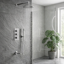 Cruze Shower Package - Rainfall Head, Handset & Bath Spout