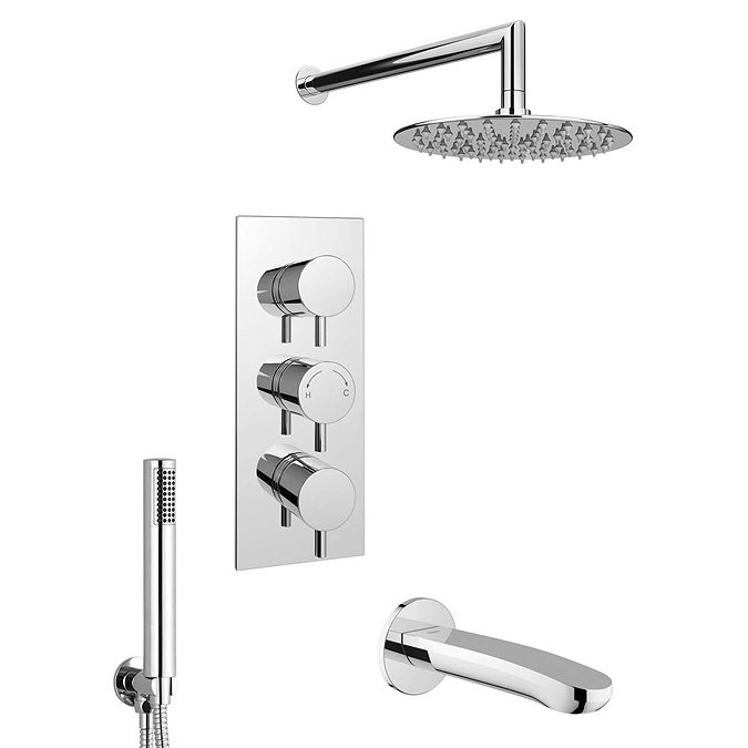 Cruze Shower Package (Rainfall Head, Handset + Bath Spout) Large Image