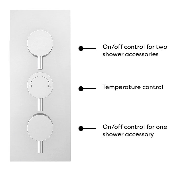 Cruze Shower Package (Rainfall Wall Mounted Head, Handset + Freeflow Bath Filler)  additional Large 