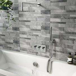 Cruze Shower Package (Rainfall Wall Mounted Head, Handset + Freeflow Bath Filler) Medium Image