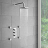 Cruze Triple Concealed Shower Valve with Fixed Shower Head + 4 Body Jets Large Image