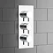Cruze Triple Round Concealed Thermostatic Shower Valve - Chrome Feature Large Image
