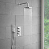 Cruze Triple Round Concealed Thermostatic Shower Valve - Chrome In Bathroom Large Image