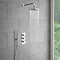 Cruze Triple Round Concealed Thermostatic Shower Valve - Chrome  In Bathroom Large Image
