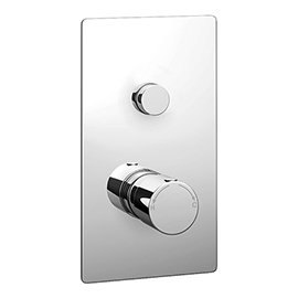 Cruze Twin Modern Round Push-Button Concealed Shower Valve Medium Image