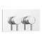 Cruze Twin Shower Valve inc. Outlet Elbow, Handset & Ultra Thin Head with Vertical Arm  In Bathroom 