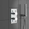 Cruze Twin Round Concealed Shower Valve with Diverter - Chrome