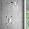 Cruze Twin Round Concealed Shower Valve with Diverter - Chrome  Feature Large Image