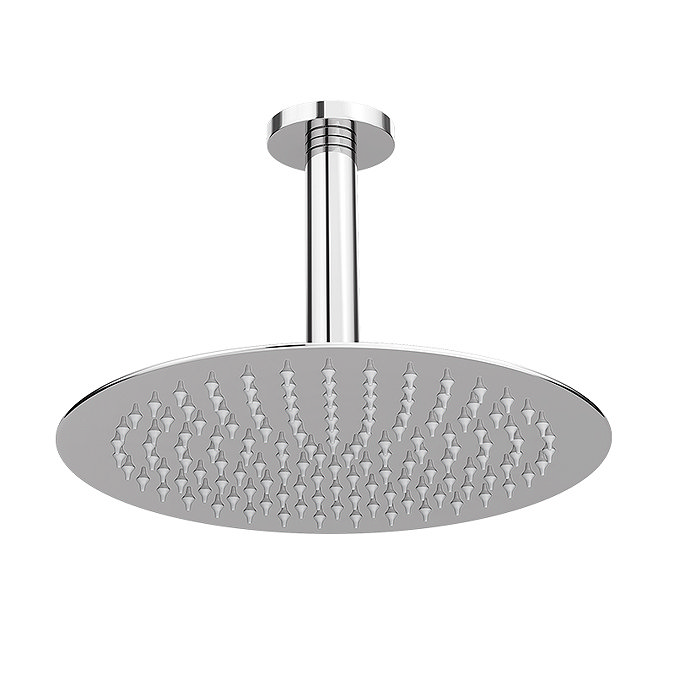 Cruze Ultra Thin Round Shower Head with Short Vertical Arm - 300mm  Feature Large Image