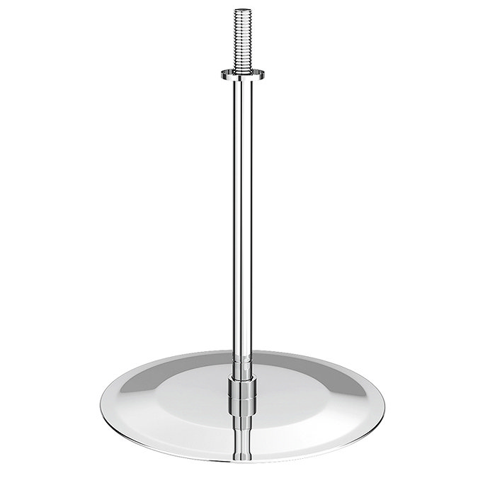 Cruze Ultra Thin Round Shower Head with Vertical Arm - 300mm Profile Large Image
