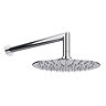Cruze Ultra Thin Round Shower Head with Wall Mounted Arm - 200mm Large Image