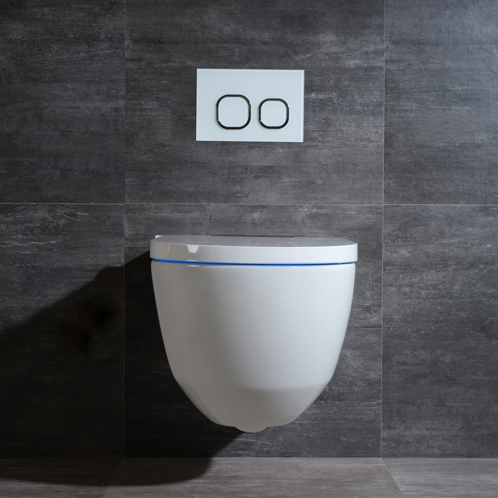 Cruze Wall Hung Smart Toilet with Bidet Wash Function, Heated Seat