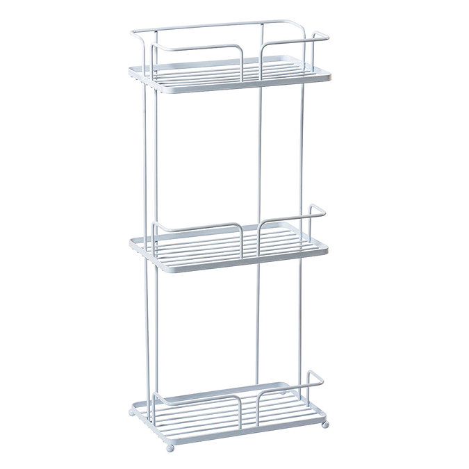 Cruze White 3-Tier Freestanding Shower Caddy Large Image