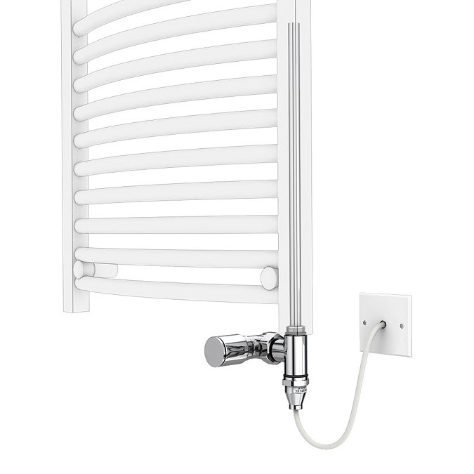 Cube 500 x 1600mm Heated Towel Rail (Inc. Valves + Electric Heating Kit)  Feature Large Image